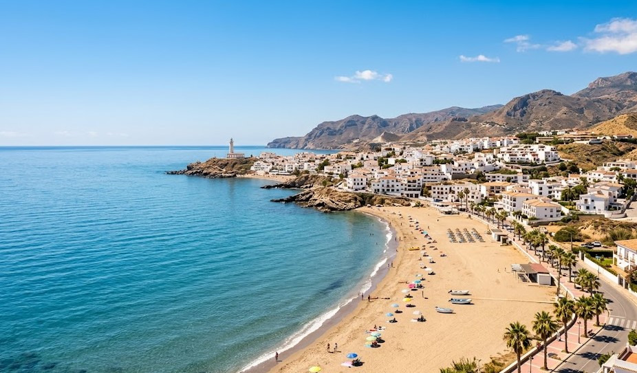 Playa y núcleo urbano de Carchuna Granada